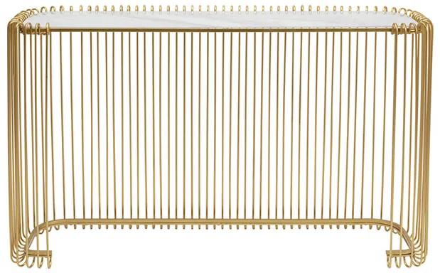 Wire konzolový stolík zlatý 142x89 cm