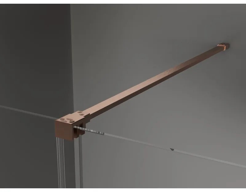 Mexen Velar, sprchový kút s posuvnými dverami 100 x 110 cm, 8mm sklo námraza, medená matná, 871-100-110-31-65