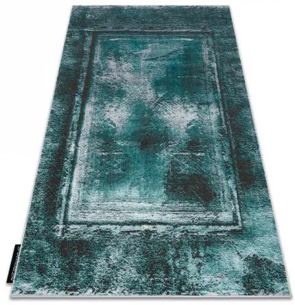 Moderný koberec DE LUXE 634 Rám vintage - Štrukturálny zelená / antracit Veľkosť: 120x170 cm