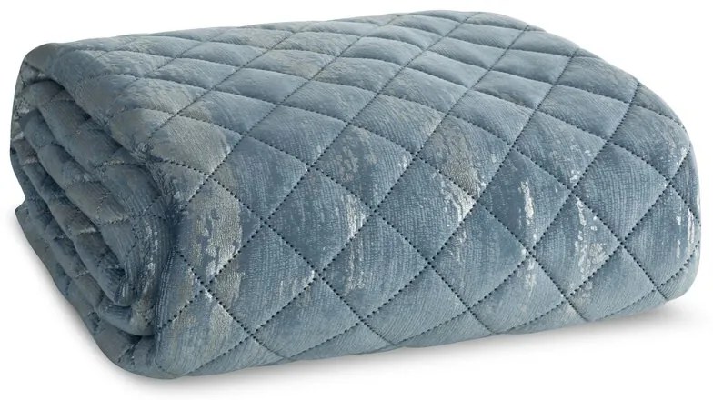 Dekorstudio Zamatový prehoz na posteľ BLINK 3 v modrej farbe Rozmer prehozu (šírka x dĺžka): 170x210cm
