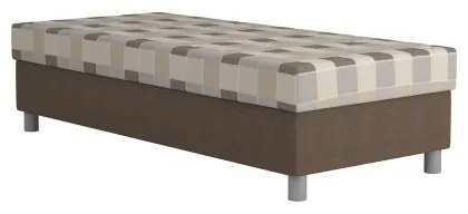 Čalúnená posteľ s úložným priestorom a matracom GEORGE 90x200 cm hnedá