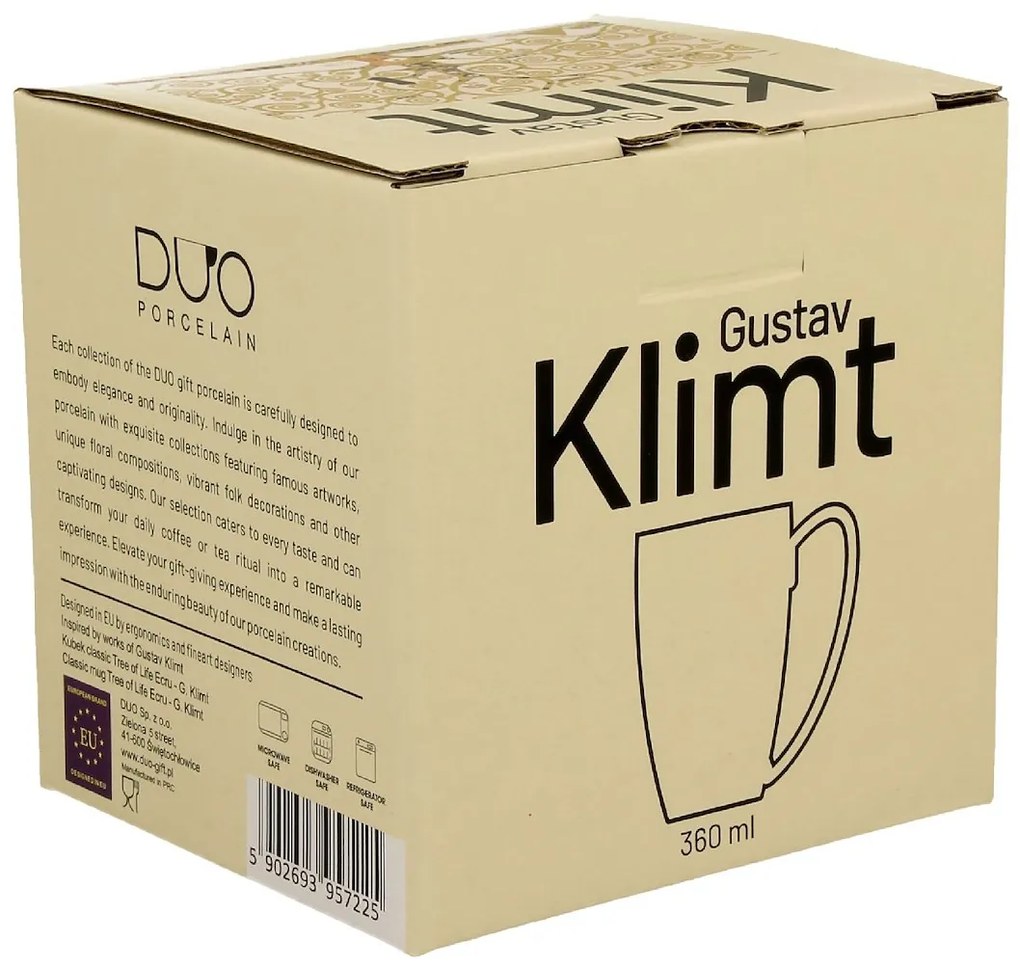 Duo Porcelánový hrnček Klimt Ecru Tree Of Life 350 ml