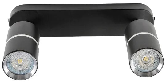 Bodové svietidlo BAMBOO 2xGU10/10W/230V čierna