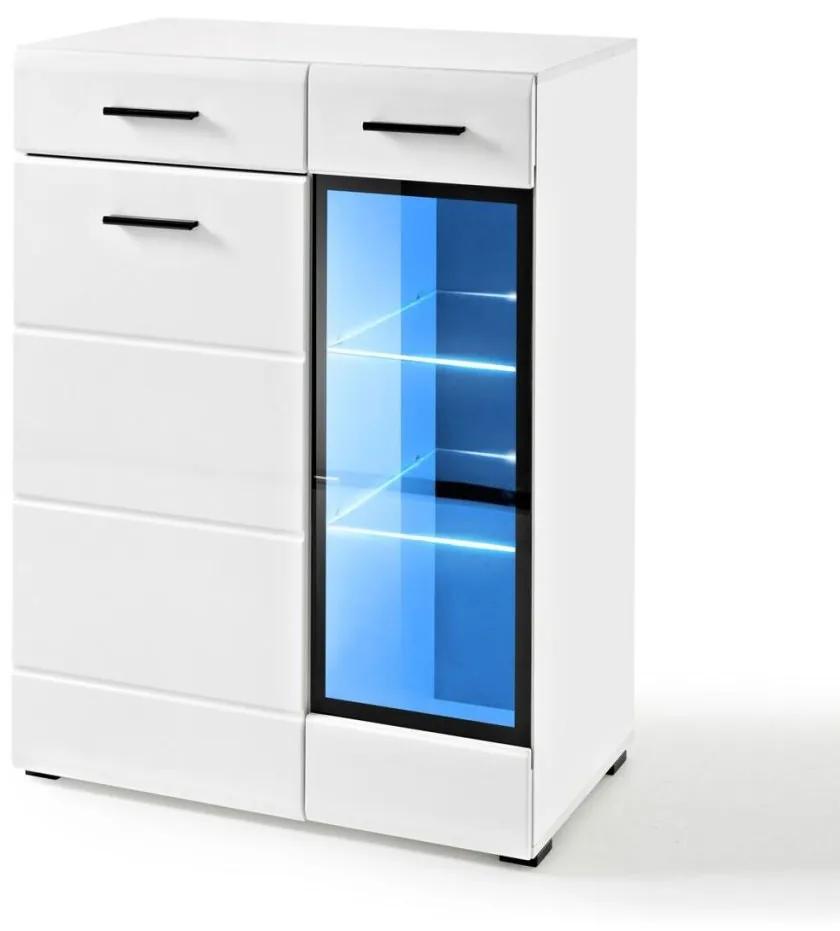LAUREN KOM/GL chest of drawers (white/gloss white)