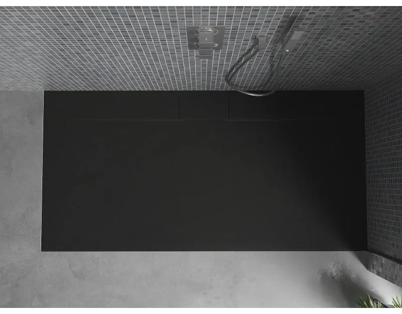 Mexen Egon, SMC obdĺžniková sprchová vanička 200 x 80 cm, čierna, 4R708020