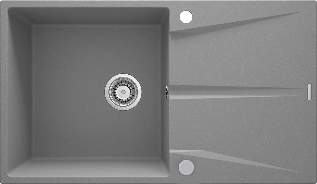 Deante Corio, 1-komorový granitový drez 860x500x216mm, šedá metalíza, DEA-ZRC_S11A