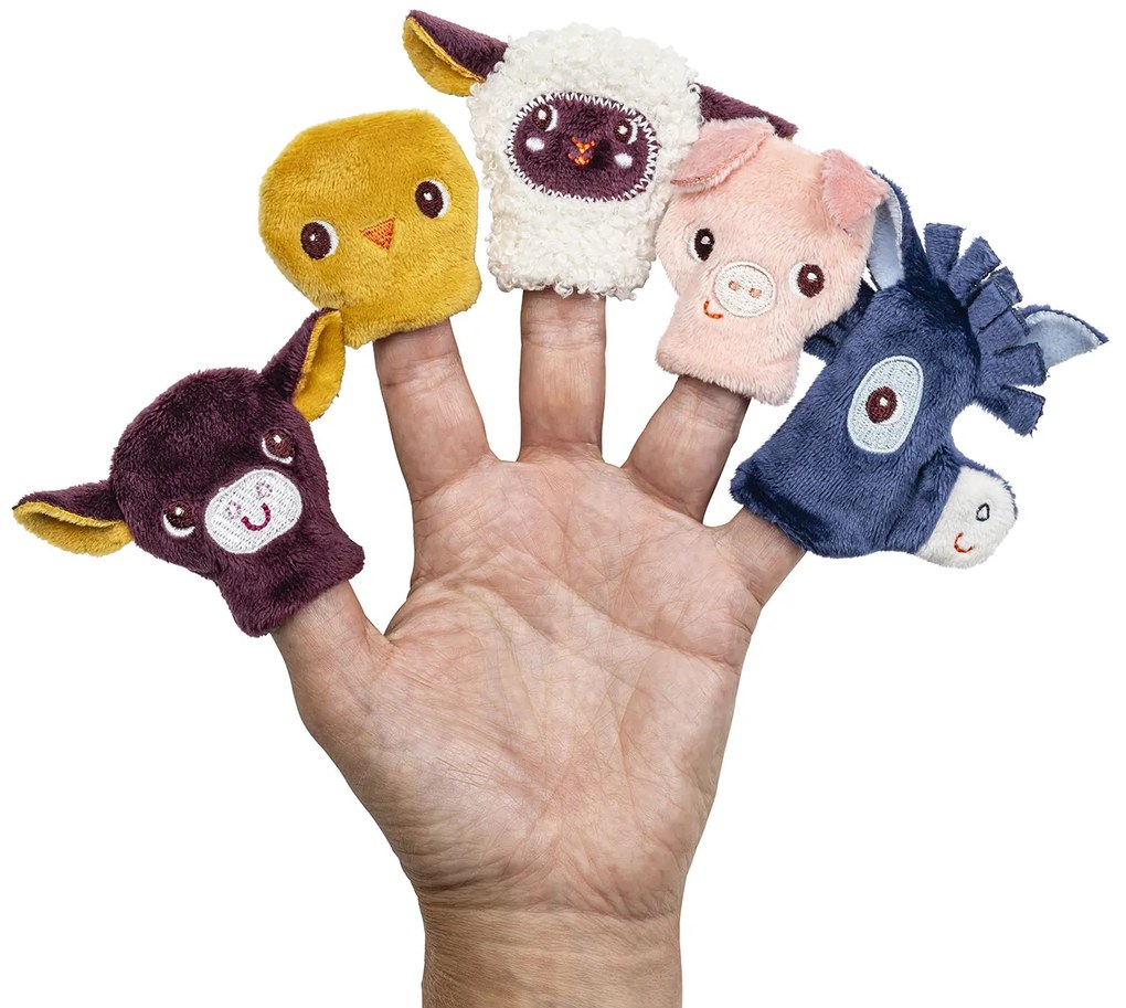 Lilliputiens - textilná knižka - mláďatká