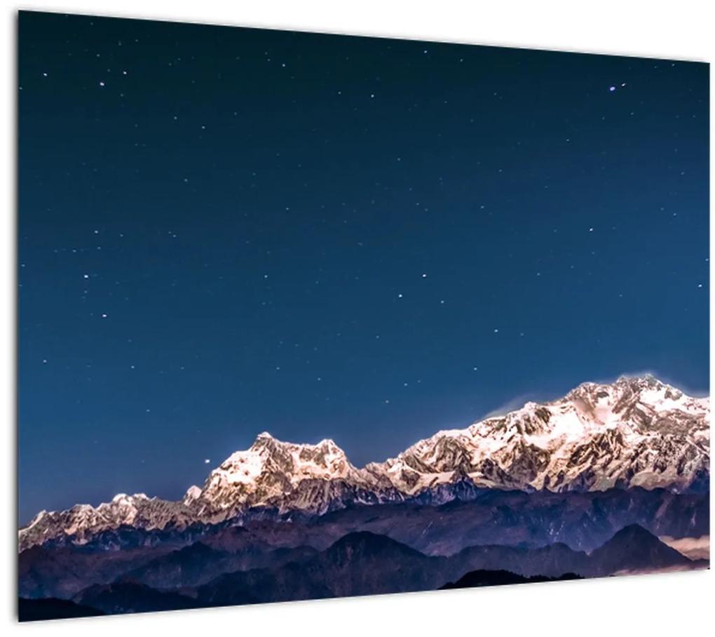 Obraz hôr a nočnej oblohy (70x50 cm)