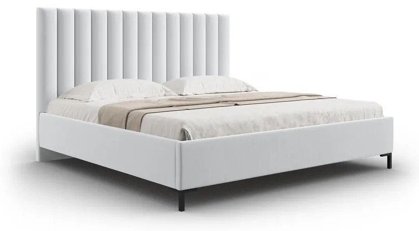Svetlosivá čalúnená dvojlôžková posteľ s úložným priestorom s roštom 180x200 cm Casey – Mazzini Beds