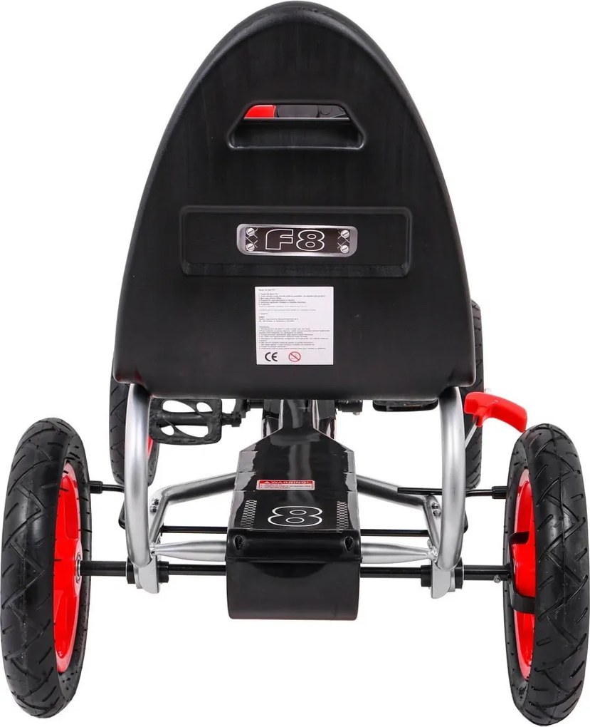 Ramiz Motokára Full Ahead AIR s pedálmi pre deti 3+ Červená + Nastavenie sedadla + Nafukovacie kolesá + Ručná brzda