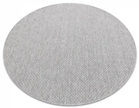 Okrúhly koberec TIMO 6272 SISAL vonkajšie svetlo sivá Veľkosť: kruh 120 cm