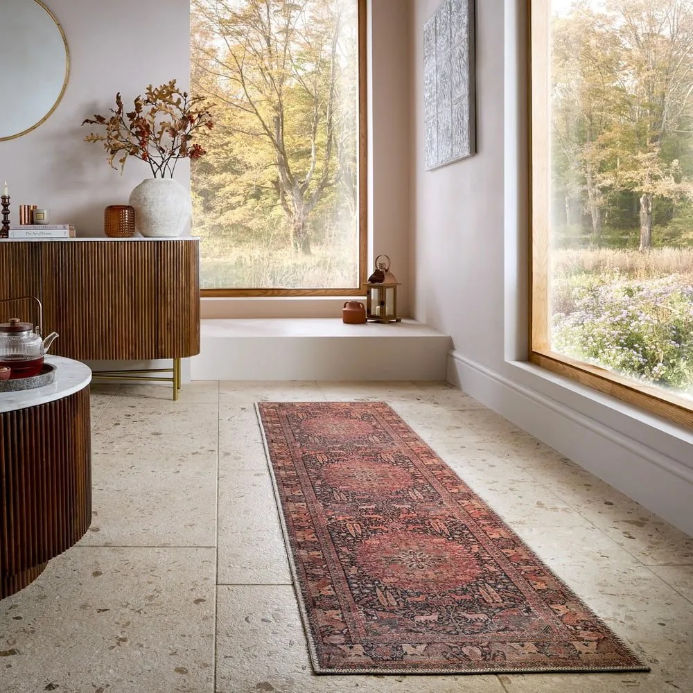 Vínovočervený prateľný behúň 60x230 cm Nico Global – Flair Rugs