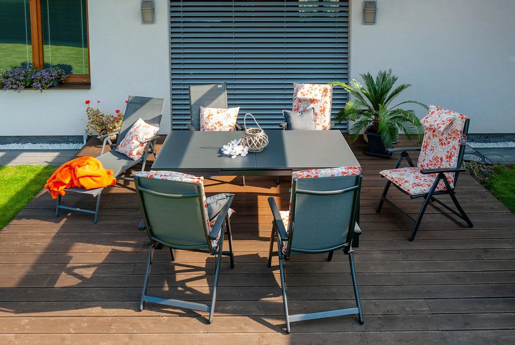 Doppler FIRENZE ACTIVE sivá, polohovacie kreslá, 6+1