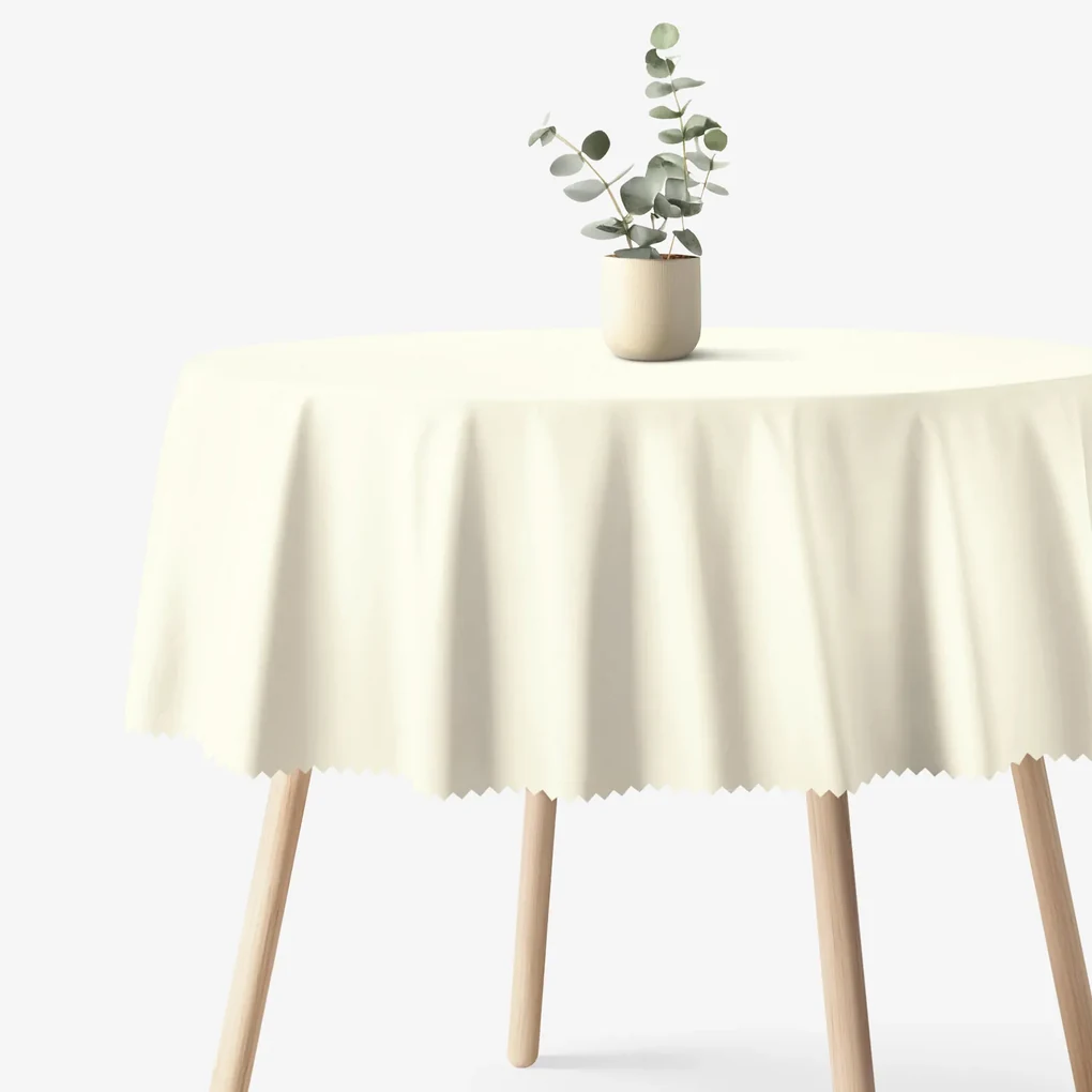 Goldea okrúhly teflónový obrus - smotanový Ø 120 cm