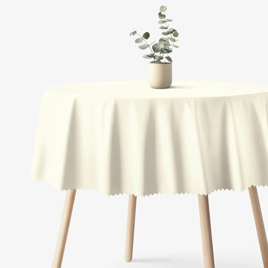 Goldea okrúhly teflónový obrus - smotanový Ø 100 cm