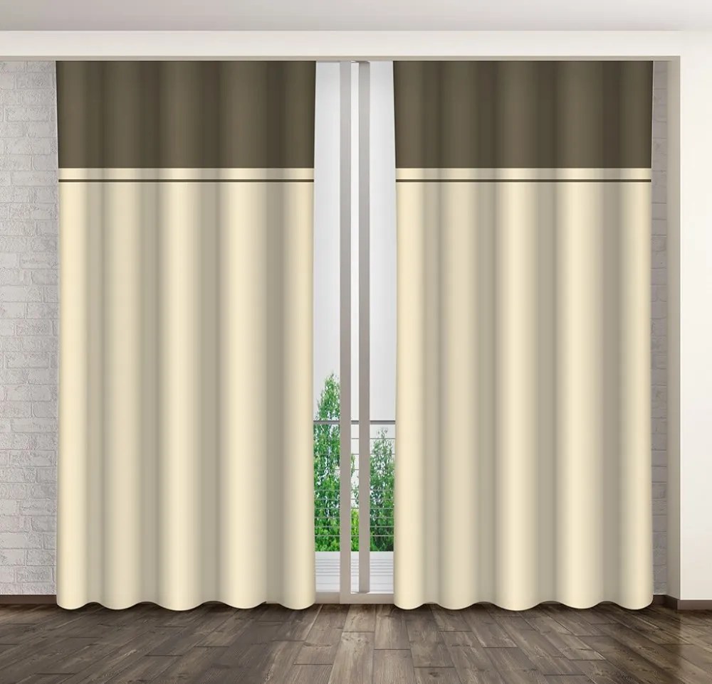 Elegantný krémový záves Dĺžka: 250 cm