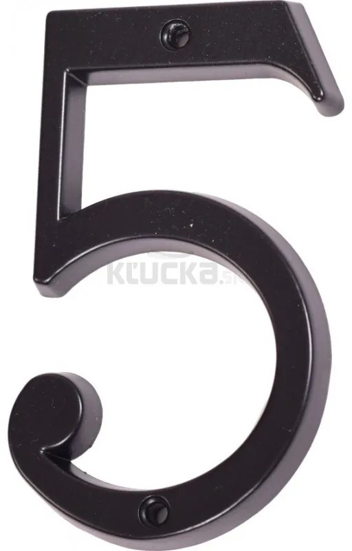 Číslo " 5 " čierne 120mm