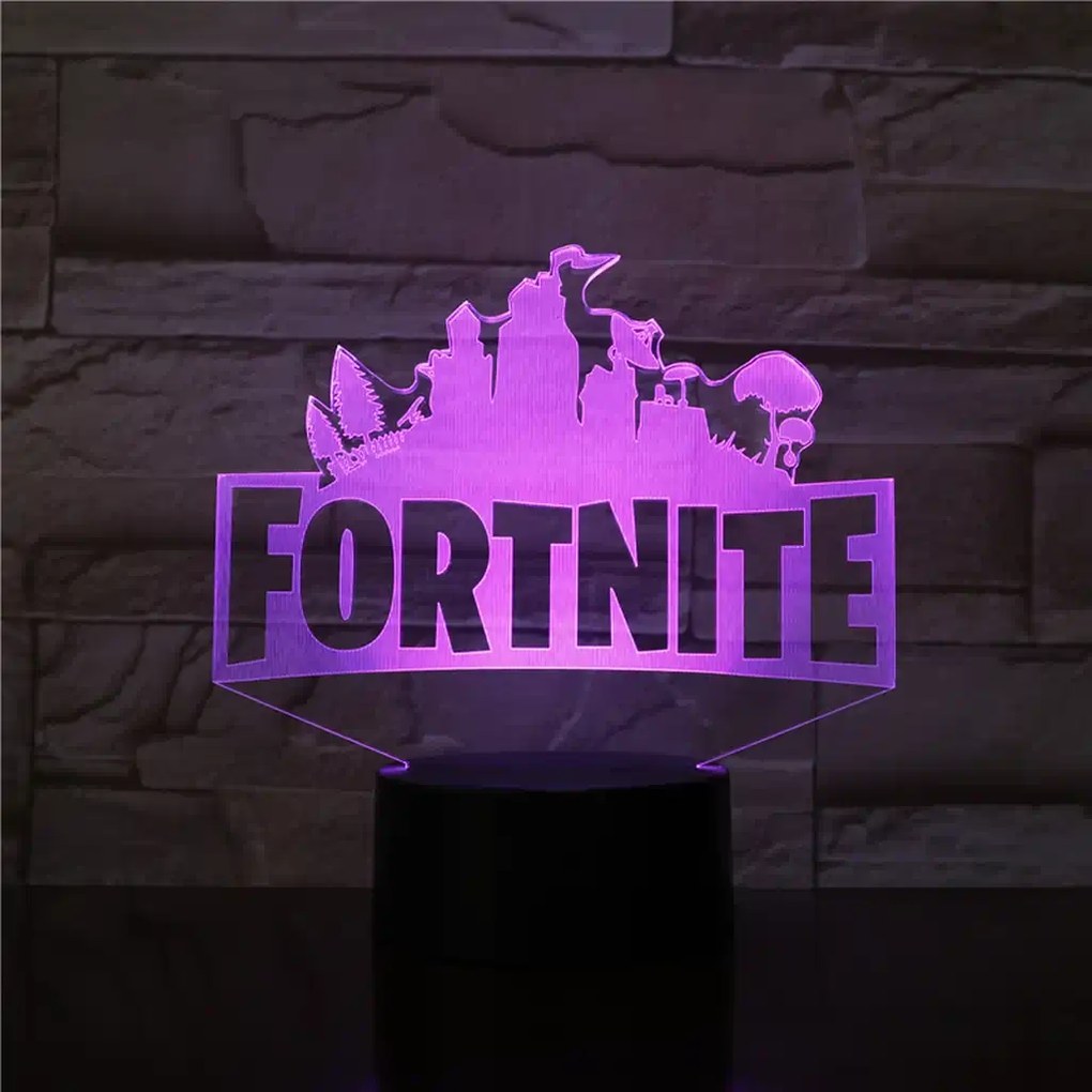 3Dmix 3DL-BTC044 – 3D LED nočná lampa - Fortnite (Bluetooth reproduktor - farba čierna)