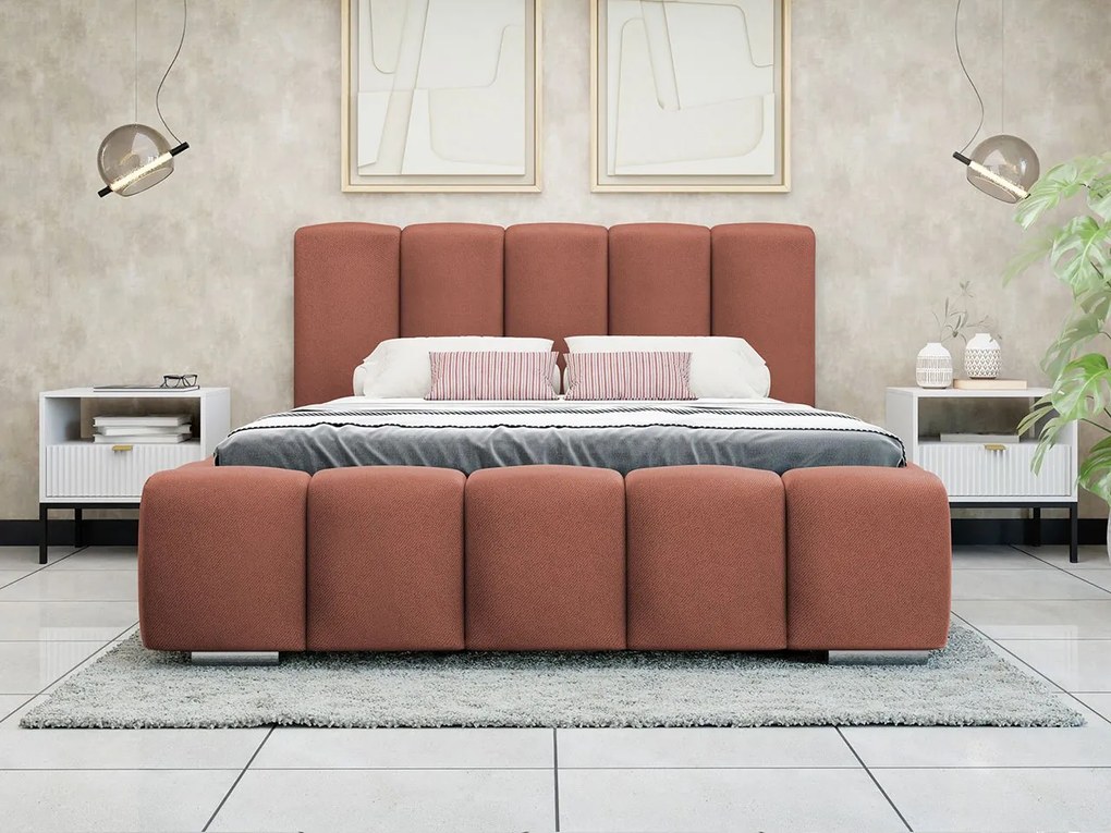 Čalúnená manželská posteľ Lisko, Rozmer postele: 160x200, Farba poťahu: Paros 01