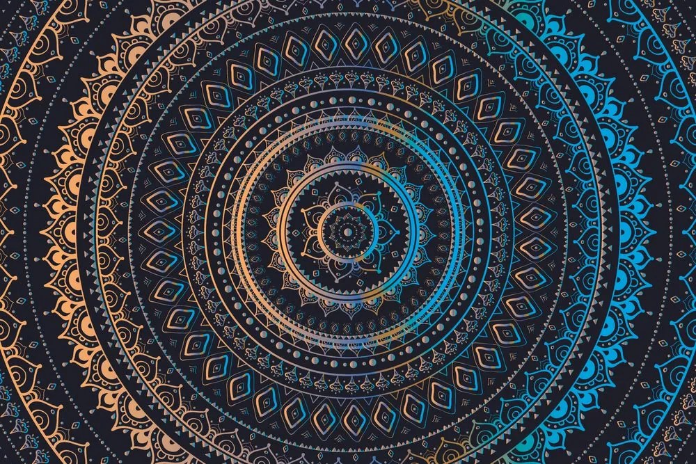 Tapeta Mandala so vzorom slnka