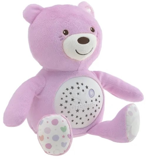 Chicco - Projektor s melódiou BABY BEAR 3xAAA ružová
