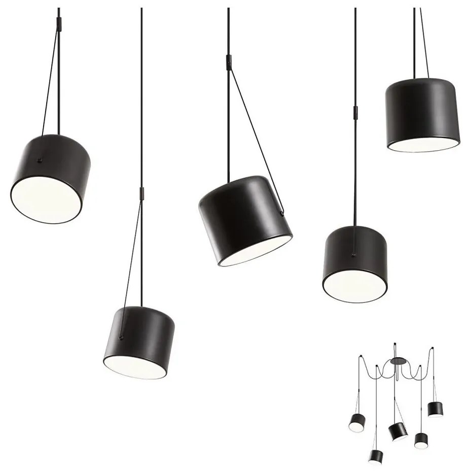 Redo 01-1828 - Luster na lanku DODO 5xE27/15W/230V pavúk