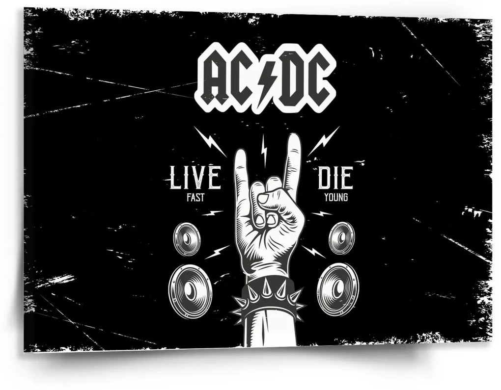 Sablio Obraz ACDC Live fast, die young - 150x110 cm