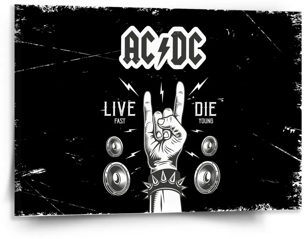 Sablio Obraz ACDC Live fast, die young - 150x110 cm