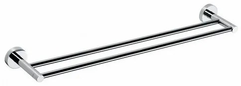 SAPHO XR423 X-Round E dvojitý držiak na uteráky 65 cm, strieborná