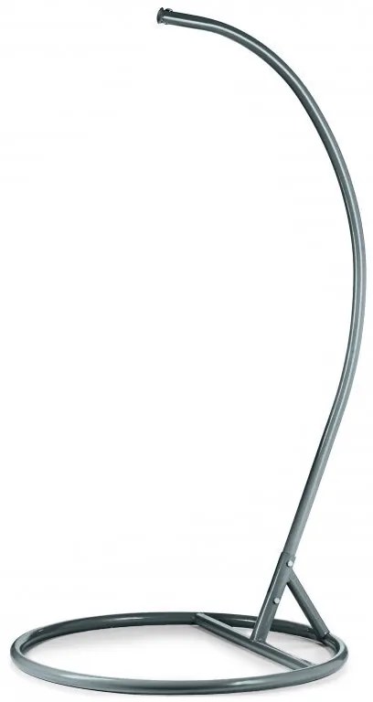 Sivé závesné kreslo KOLUMBIA so stojanom