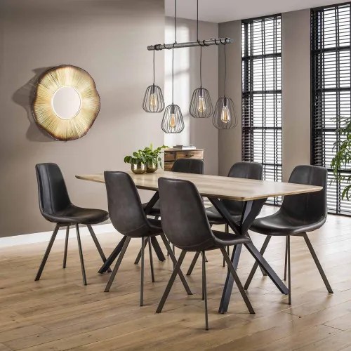 Jedálenský stôl 56-86 190x90cm Bielený dub  - Komfort-nábytok