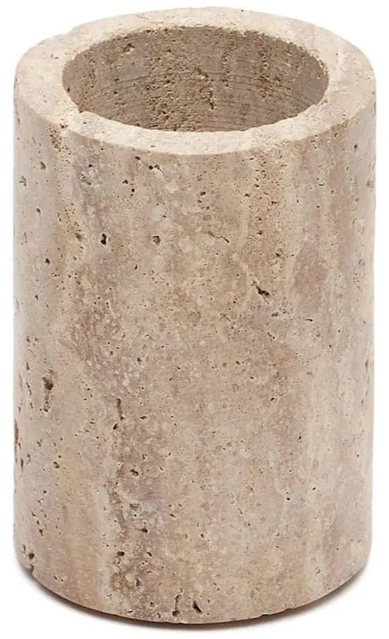 Béžový kamenný téglik na zubné kefky Macre – Kave Home