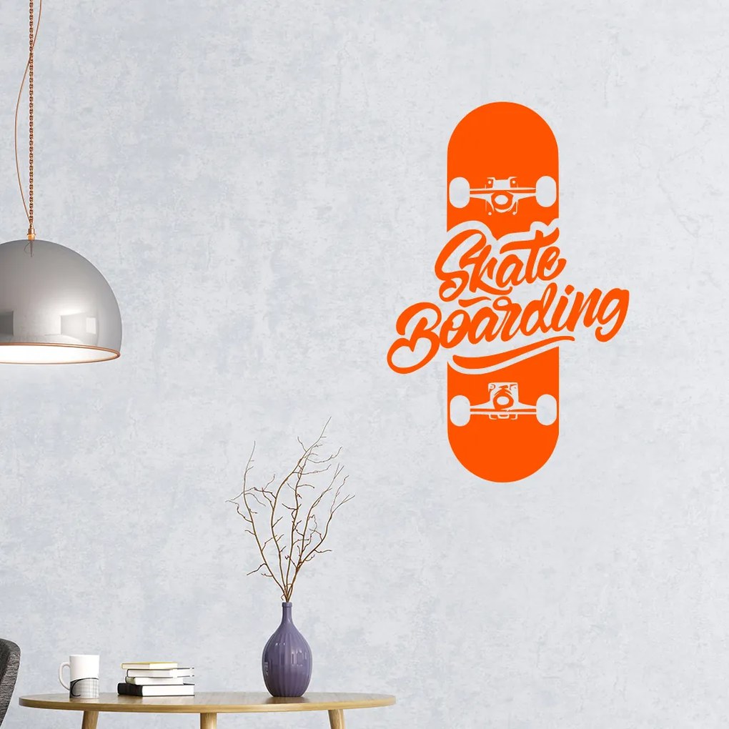 Veselá Stena Samolepka Skate Farba: fialová, Veľkosť: 80 x 50 cm