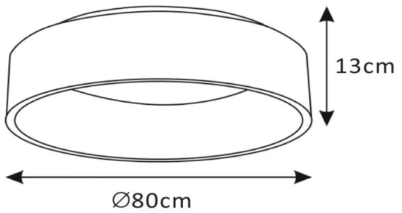 Lucide 46100/80/31 -LED Stmievateľné stropné svietidlo TALOWE LED/80W/230V Ø 80 cm