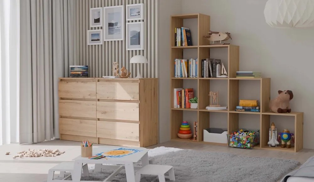 Regál Respeto 4 (dub artisan). Akcia -19%. Vlastná spoľahlivá doprava až k Vám domov. 1132887