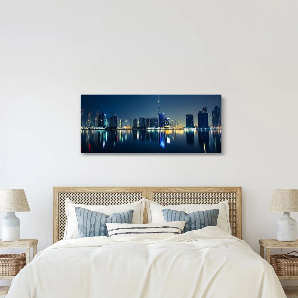 Obraz nočného mesta (120x50 cm)