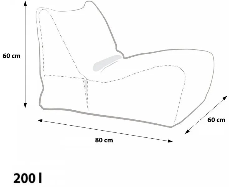 EF2047 Ecopuf Sedací vak Ecopuf - FLAVIO polyester NC11 - Škoricová