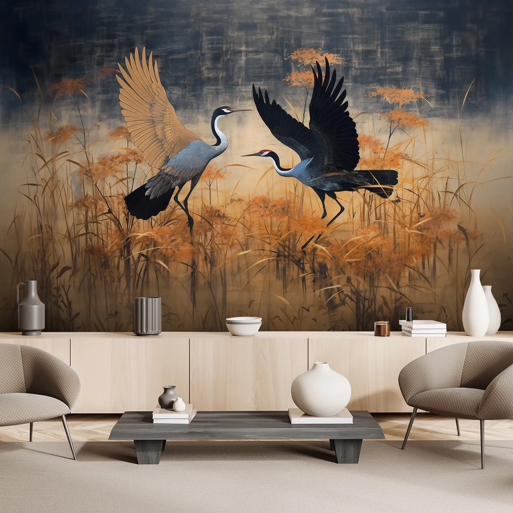 Gario Fototapeta Tŕstie a žeriavy Materiál: Vliesová, Rozmery: 300 x 210 cm