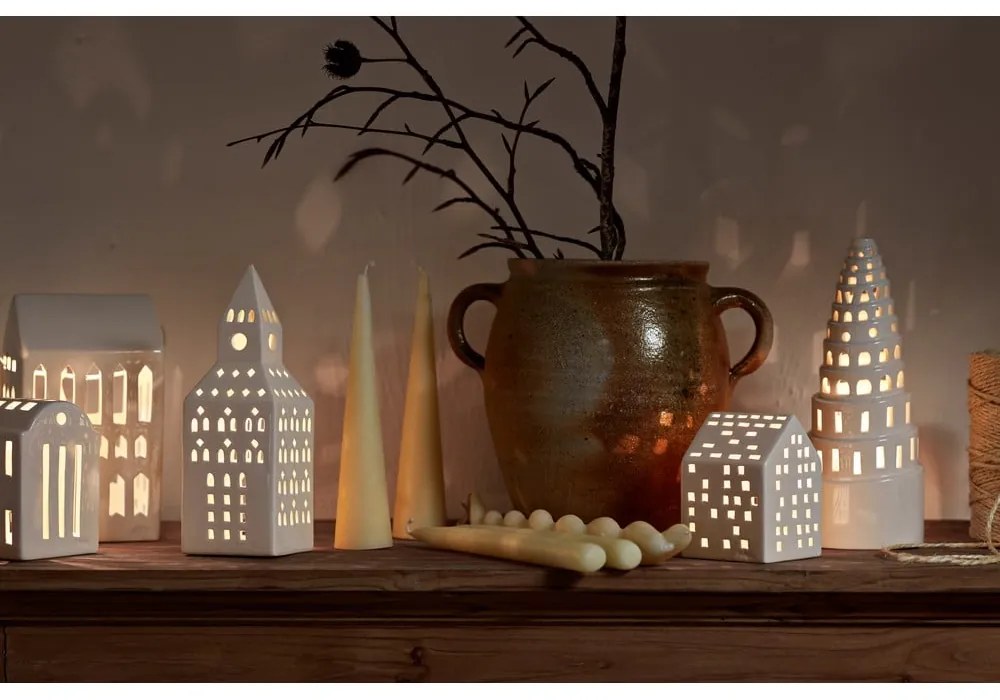 Keramický svietnik na čajovú sviečku Urbania Lighthouse Church Tower – Kähler Design