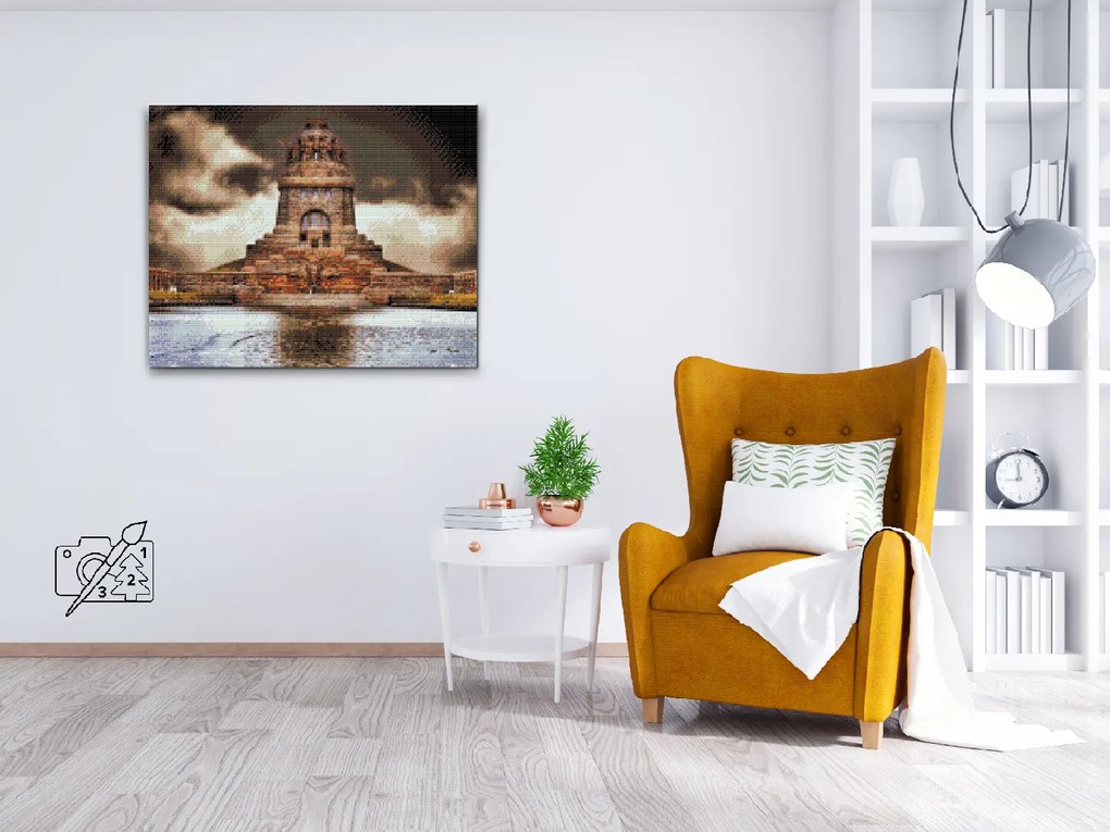 Gario Diamantové maľovanie Lipsko Rozmery: 50 x 40 cm, Rámovanie: Iba zrolované plátno, Diamanty: Okrúhle