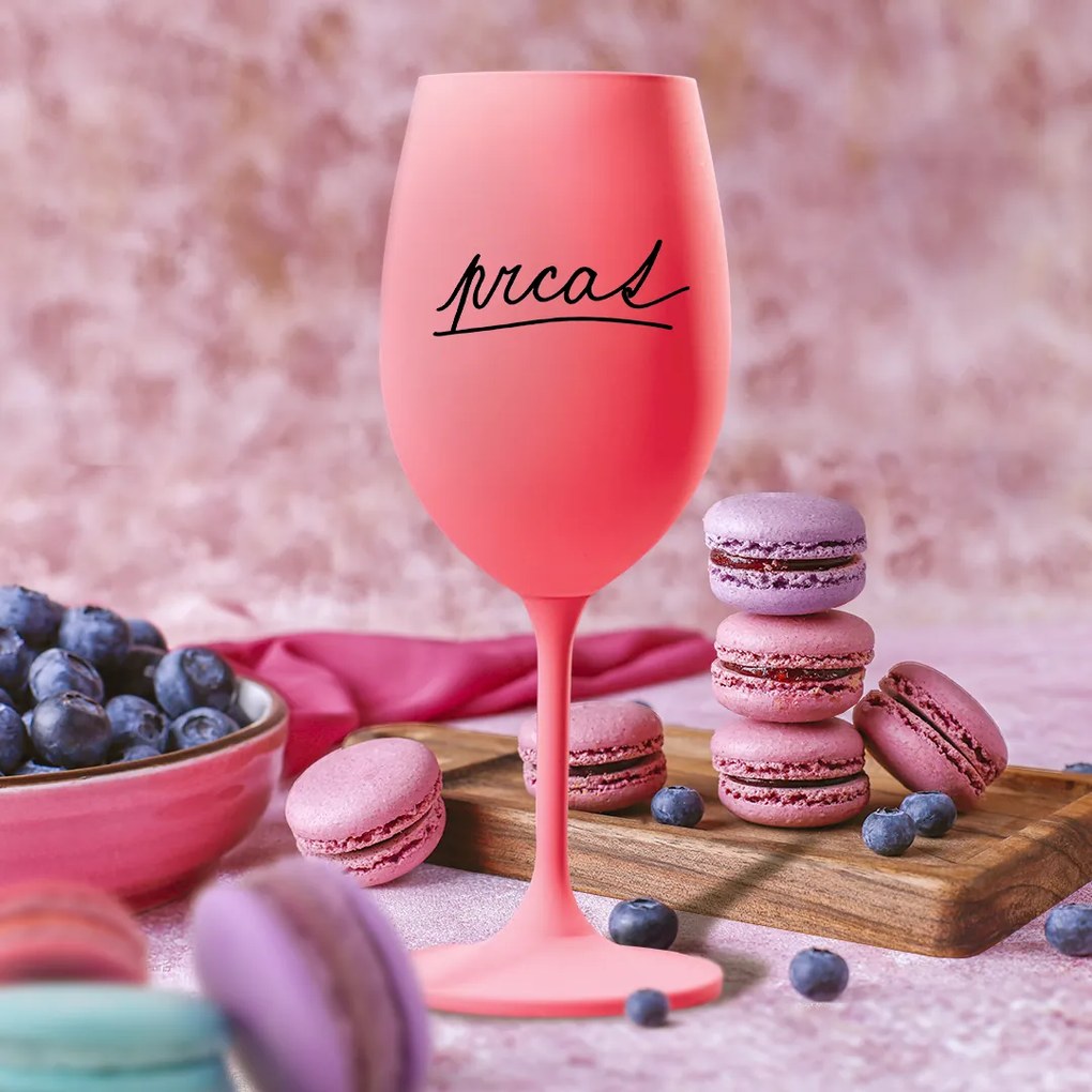 Ahome Pohár na víno Prcat Vyberte farbu: Ružová