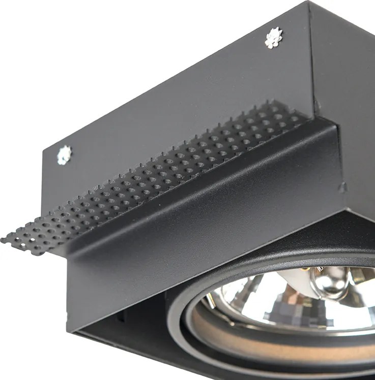 Zástenné bodové svietidlo čierne AR111 sklápateľné a otočné - Oneon