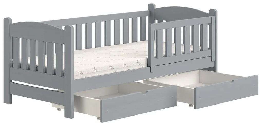 Detská posteľ Alvins DP 002 - 80x180 cm, sivá