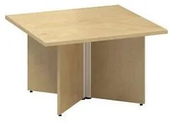 Konferenčný stôl Alfa 490 so sivým podnožím, 80 x 80 x 50,7 cm, dezén divoká hruška