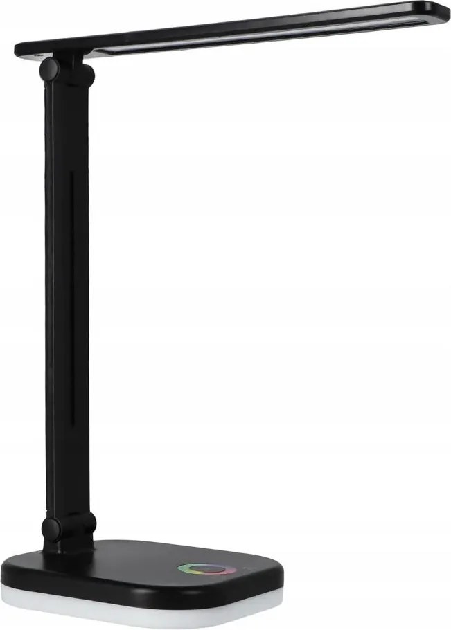 LED RGBW stmievateľná stolová lampa s bezdrôtovým nabíjaním LED/7W/5V USB čierna