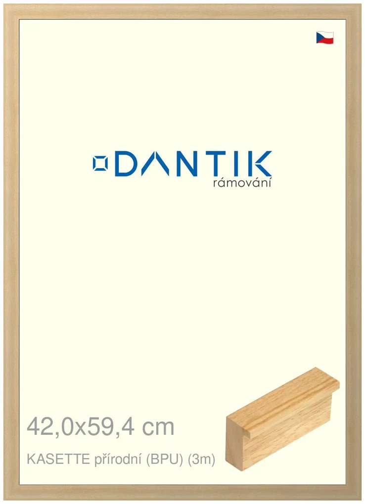 DANTIK rám na obraz 42x59,4 | KASSETTE přírodní (BPU) (Plexi Čiré)