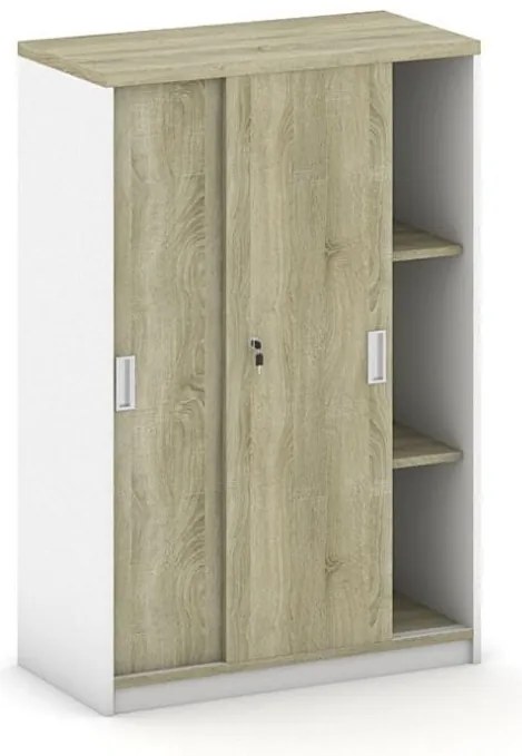 Zasúvacia skriňa MIRELLI, 800 x 400 x 1200 mm, biela/dub sonoma