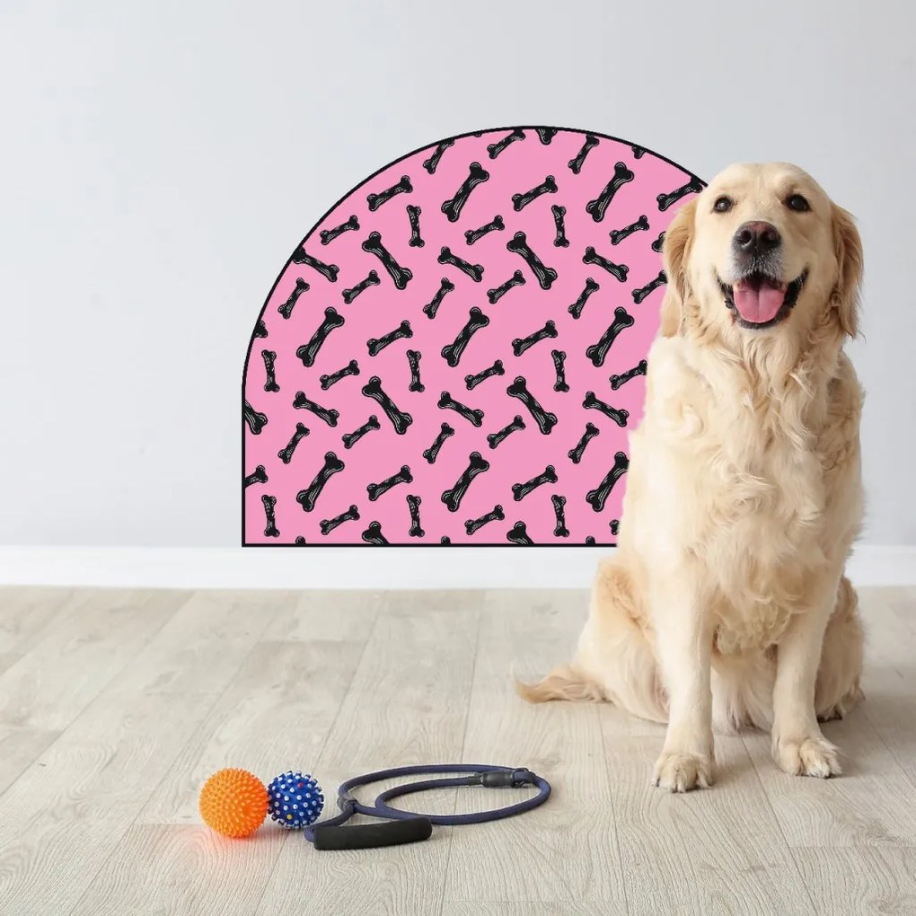 PIPPER. Ochranná textilná nálepka na stenu - Oblúk - Kostičky Veľkosť: 83x60cm, Motív: bez mena