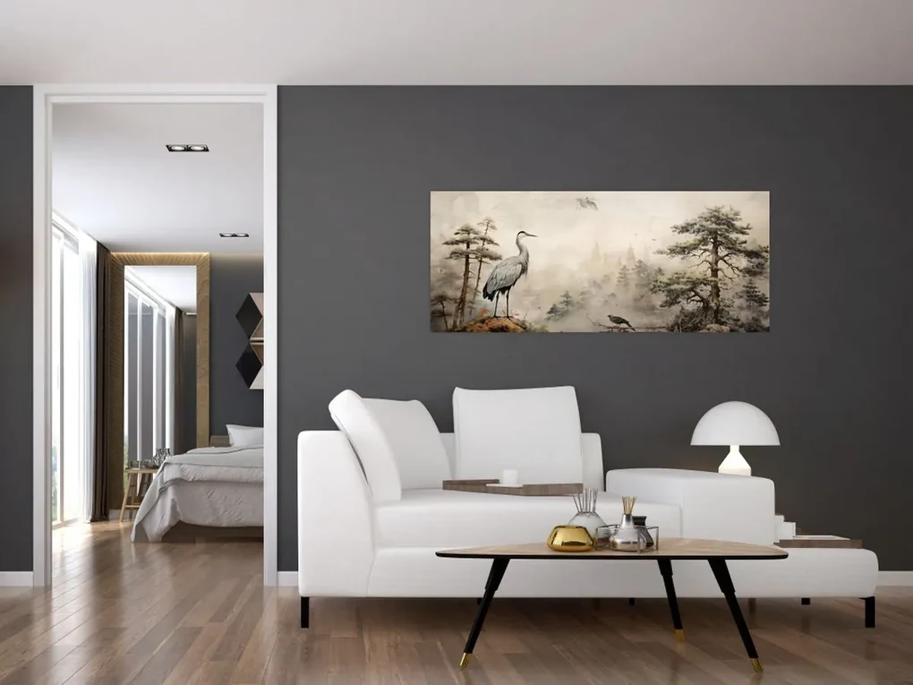Obraz - Kreslená krajina (120x50 cm)