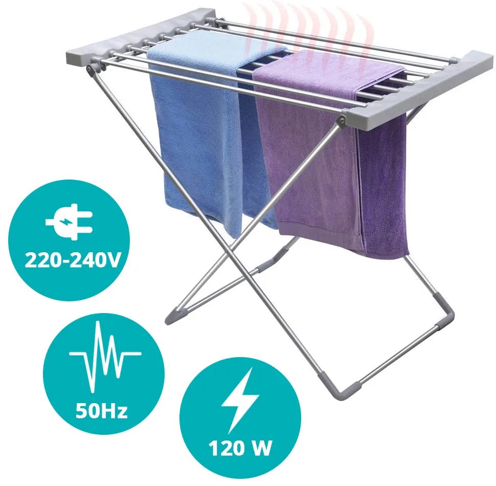 Elektrický sušiak prádla, 120 W